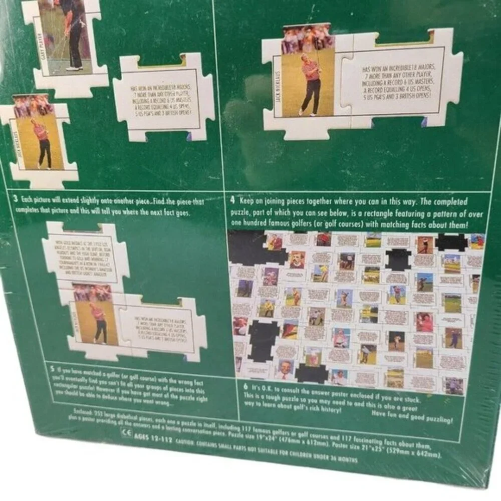 Golf Trivia Quiz Jigsaw Puzzle Which Golfer Did That Factory Sealed 1995 Vintage